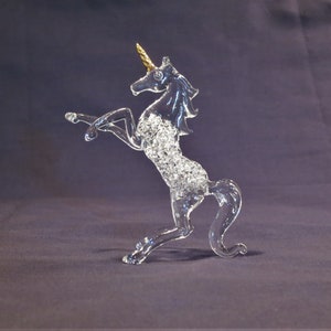 Glass Unicorn / Gold Horn