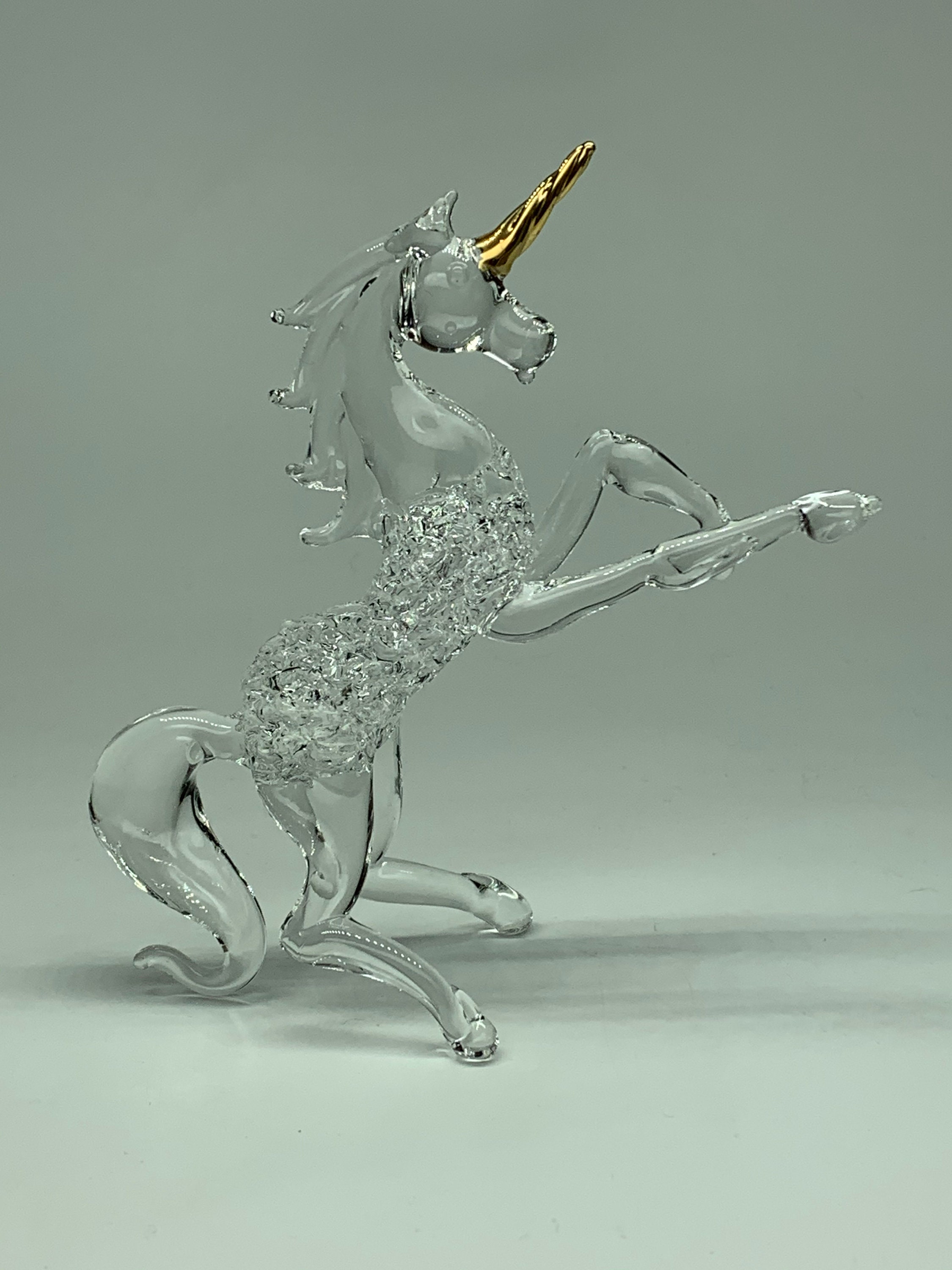 Glass Unicorn Figurine Glass/lampwork Focal Hand Made Glass Etsy Canada