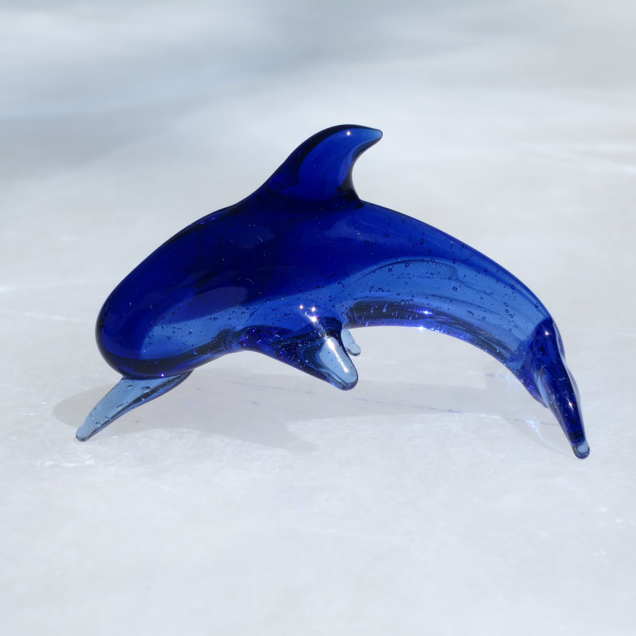 Glass Dolphin Figurine/sculpture Etsy
