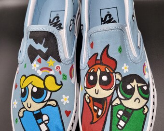 Powerpuff Girls Custom Vans Size 5.5 womens
