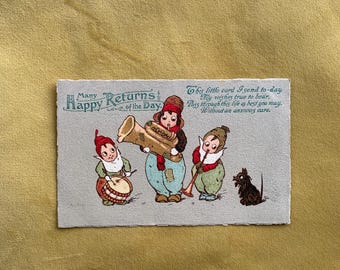 Vintage Edwardian German Illustrated Christmas Postcard