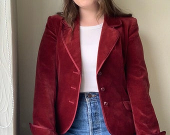 veste Jaeger rouge vintage des années 1980