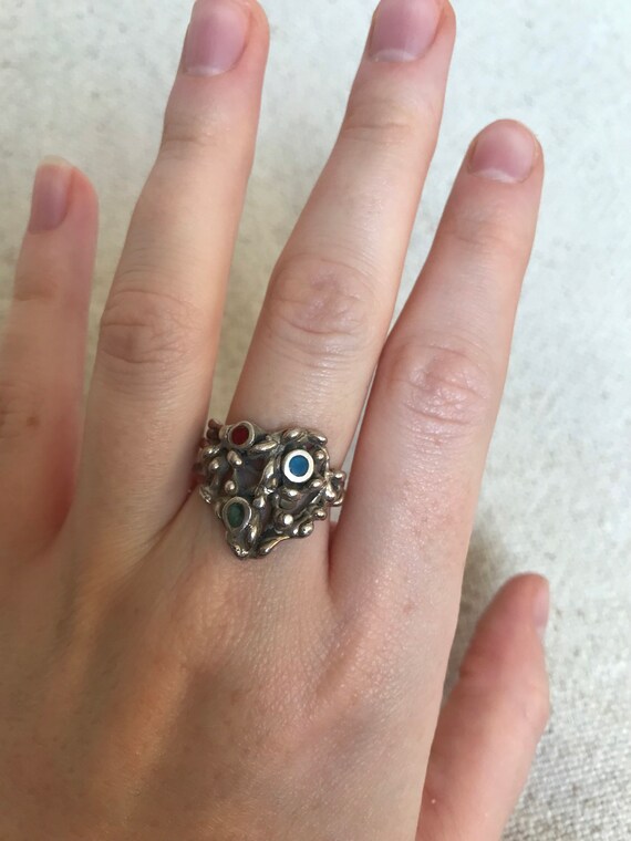 Vintage 1970s Silver Statement Ring