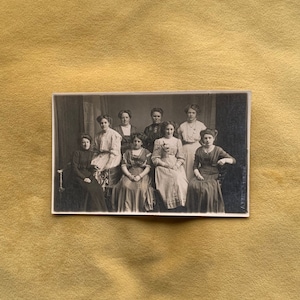 Vintage Edwardian Women Girls Photo Postcard