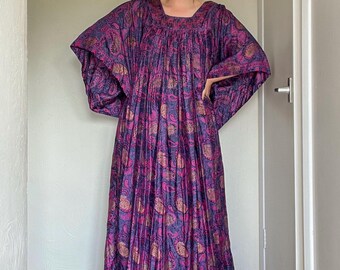 Apolina Stevie Dress 3-5y 紙タグ、ハガキ付き Vintage 1970s Stevie Nicks Style Purple Paisley Smock Dress - Etsy