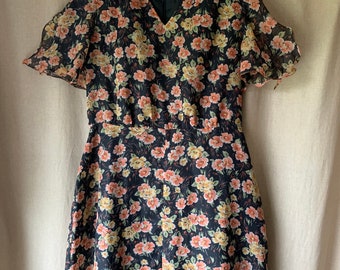 Vintage 1970s Floral Maxi Dress