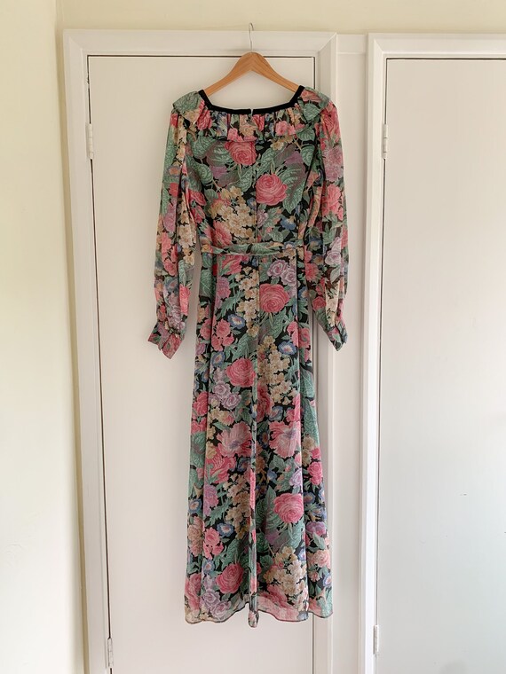 Vintage 1970s Kati at Laura Phillips Pink Floral … - image 5