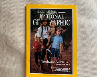 Vintage 1991 National Geographic Magazine Traveler's Map of
