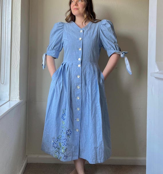 powdered blue dress Marie Dress in Powder Blue