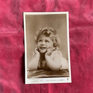 Vintage Postcard Royal HRH Princess Elizabeth, Queen as a Child Real Photograph