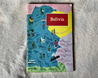 Vintage 1960s Travel Around The World Program Book - Bolivia