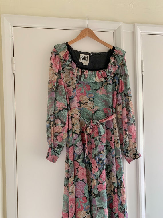 Vintage 1970s Kati at Laura Phillips Pink Floral … - image 4