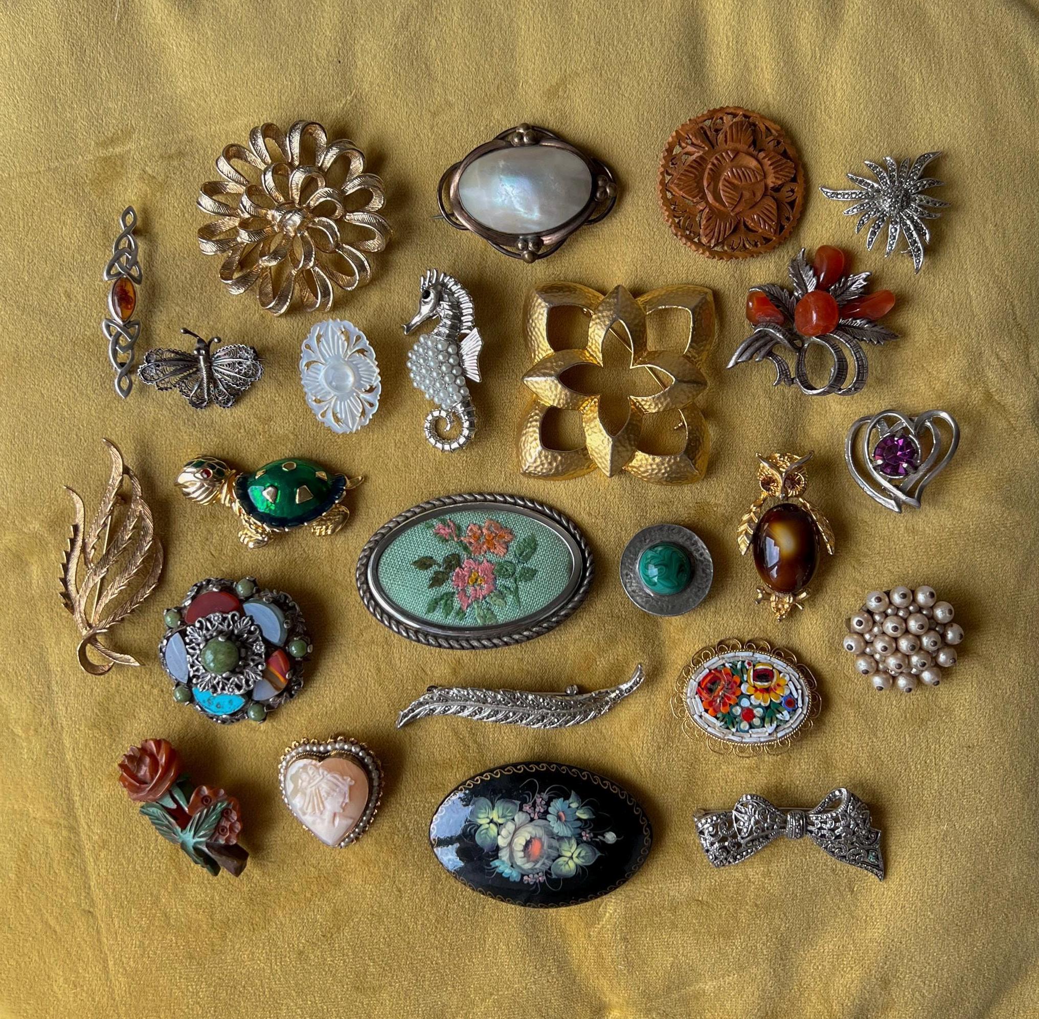 Pearl vintage brooch - Etsy 日本