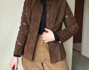 Vintage 1960s Suede Brown Jacket