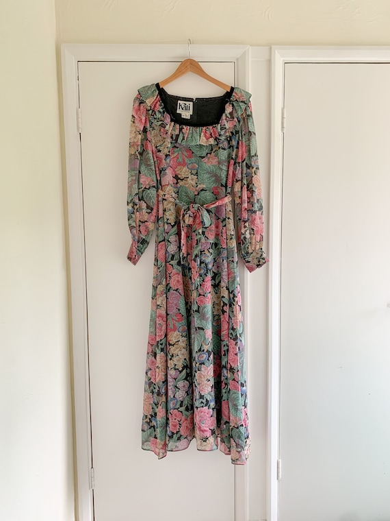 Vintage 1970s Kati at Laura Phillips Pink Floral … - image 2