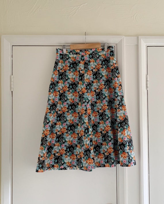 Vintage 1970s Floral Skirt - image 1