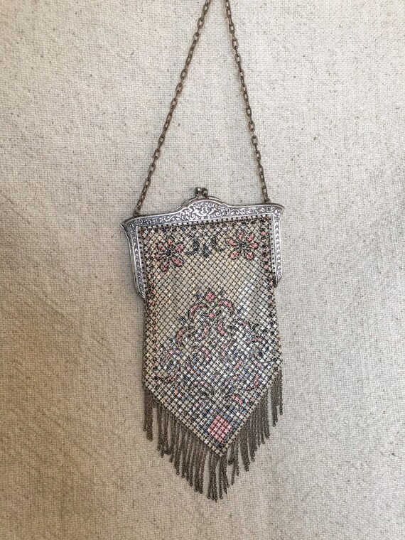 Vintage 1920s Mandalian Metalic Mesh Purse