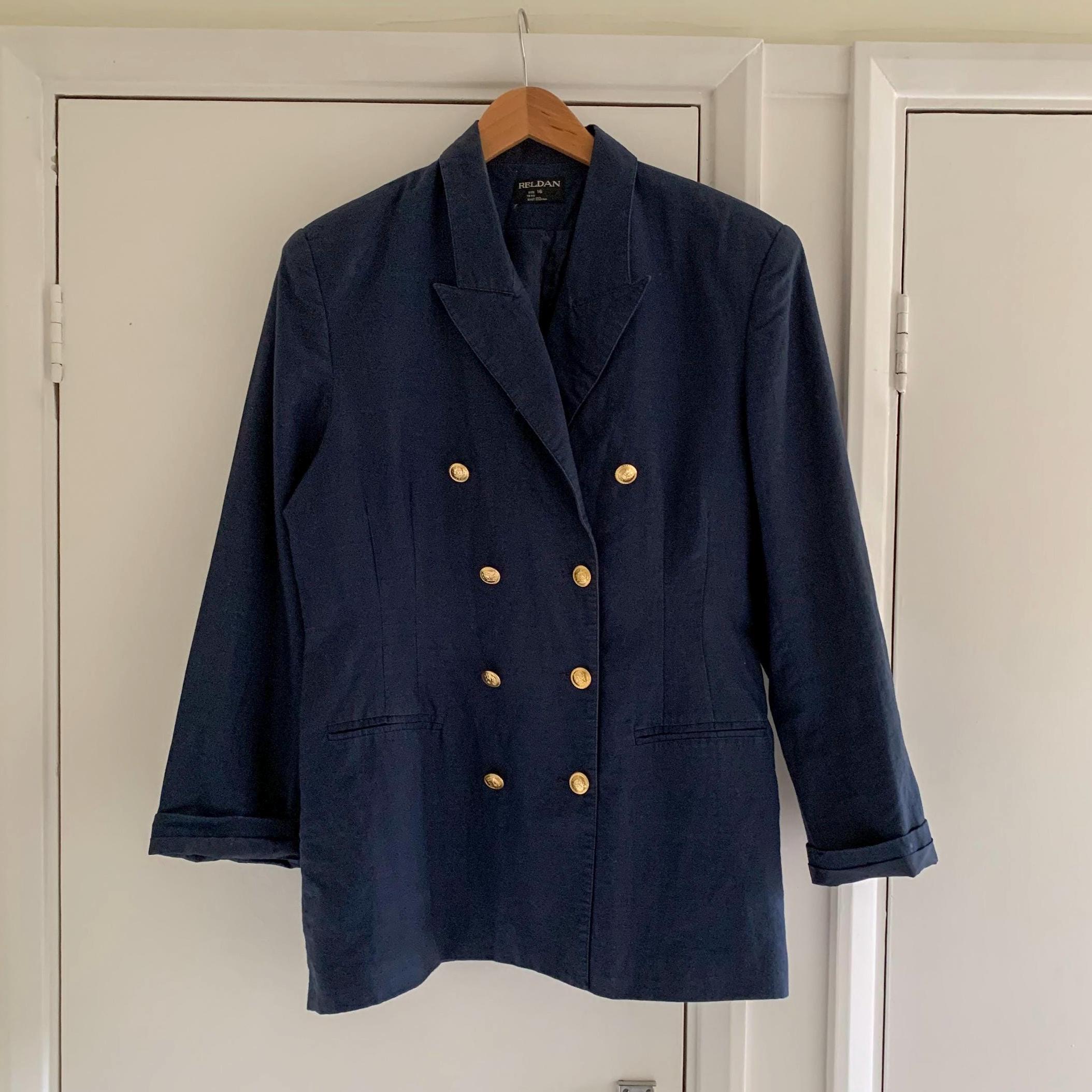 USA製 ビンテージ 80s ピエールカルダン ネイビー ブレザー 紺ブレ 80