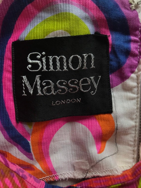 Vintage 1960s Simon Massey Bright Colours Swirl Funky… - Gem