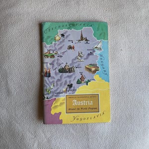 Vintage reisprogramma uit de jaren 60 - Around The World. Oostenrijk