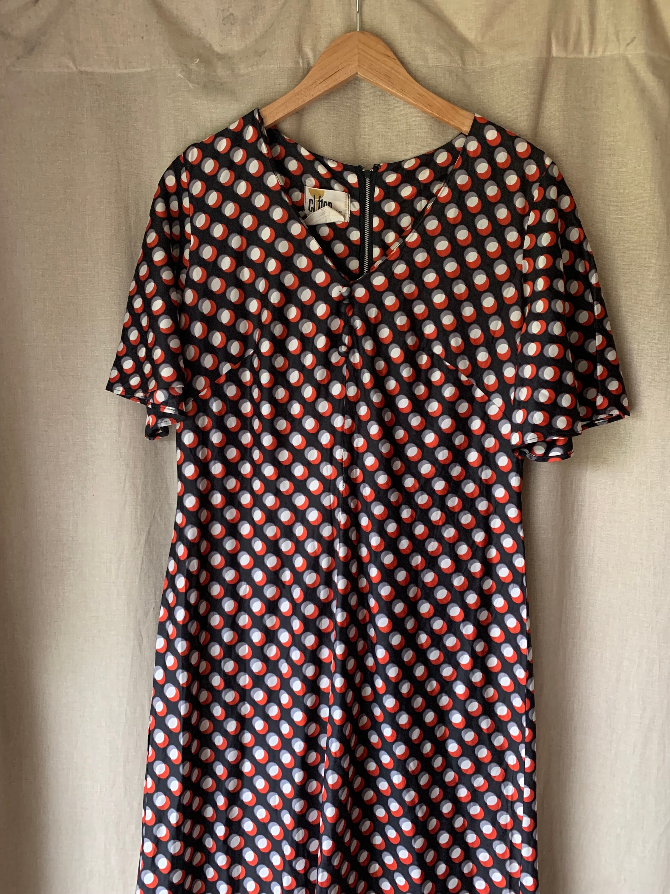 Abito lungo a pois vintage anni '90 Italia