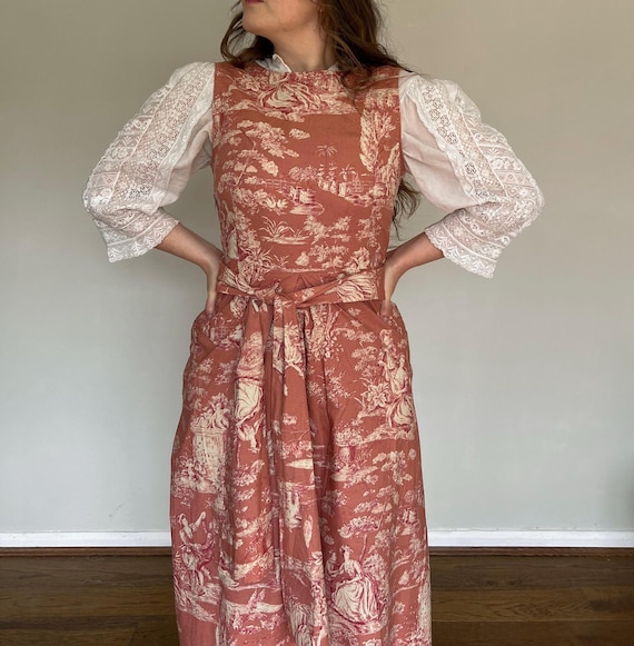 toile pink dress Daphne Dress