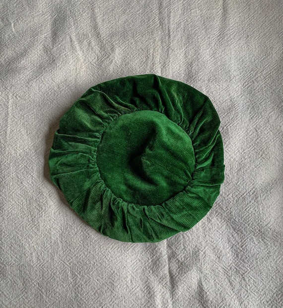 Vintage green velour hat Vintage Green Evelyn Varon Exclusive Velour Fur Felt Suiter  main image 4
