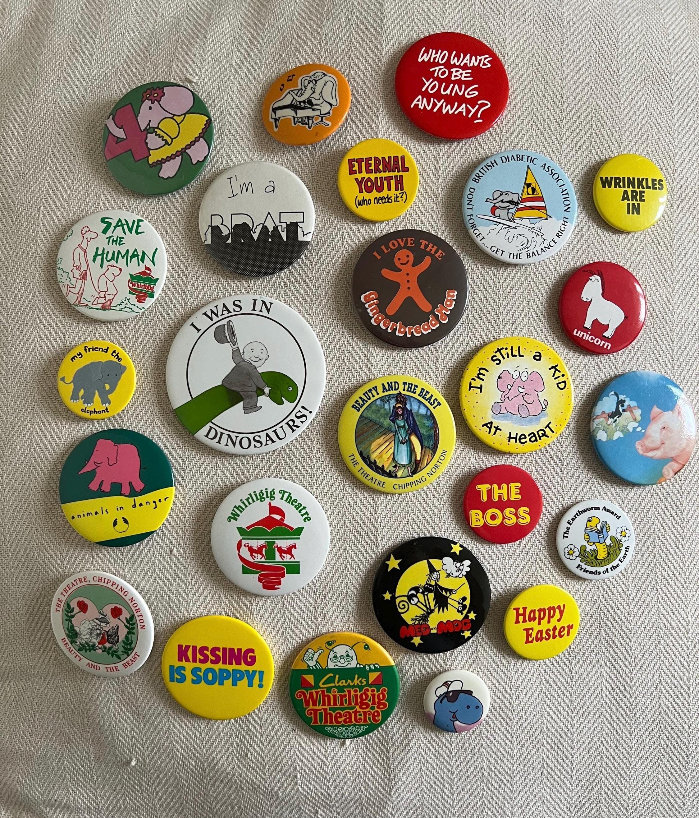 ヴィンテージレトロピンバッジ：70年代～90年代のコレクター向けバッジ