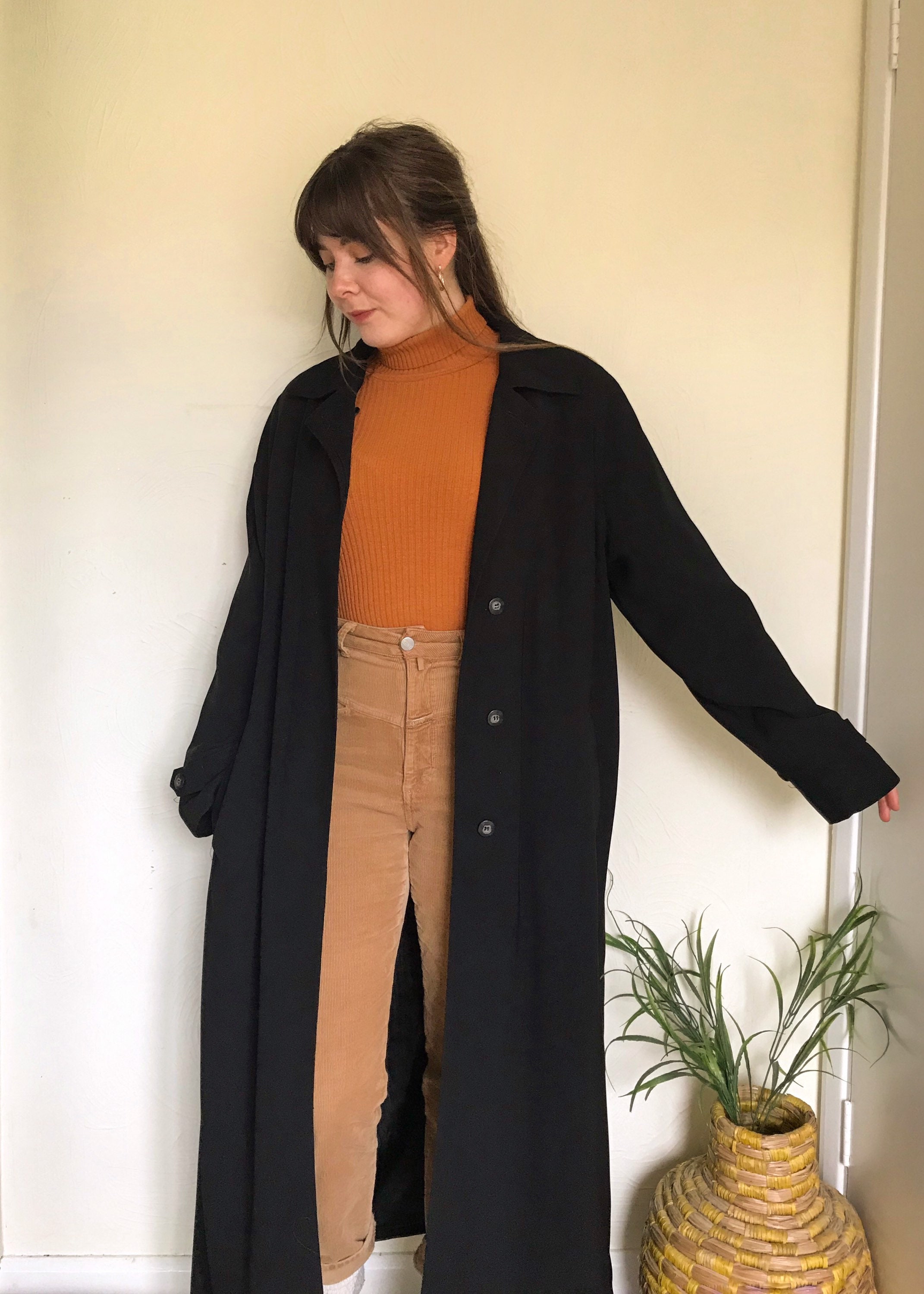 Image of Vintage S Black Long Coat/Jacket