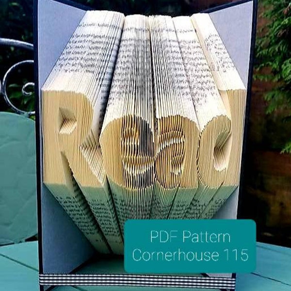 Read Book Folding Pattern and Beginners Tutorial. Folded Book Art Template. DIY Gift ideas for Book Lovers. Step by step instructions.