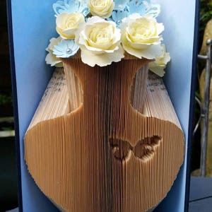 Vase with Butterfly Book Folding Pattern, Combi pattern, 165f plus tutorial