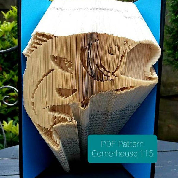 Carp Book Folding Pattern and Beginners Tutorial. Craft Gift for Him. DIY Craft idea. Fishing Folded Book Art Template. Fisherman Home Decor