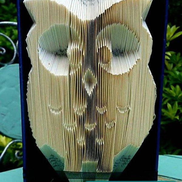 Owl Book Folding Pattern and Beginners Tutorial. Folded Book Art Template. DIY Owl Home Decor. Make your own Owl themed gift.