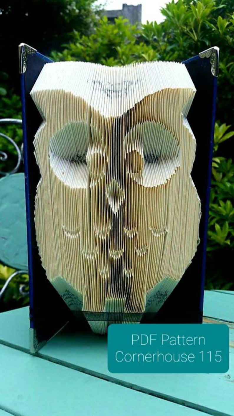 Owl Book Folding Pattern and Beginners Tutorial. Folded Book Etsy UK