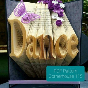 Dance Book Folding Pattern and Beginners Tutorial. Make your own Dancer Gift Home Decor with our papercraft template and step by step guide