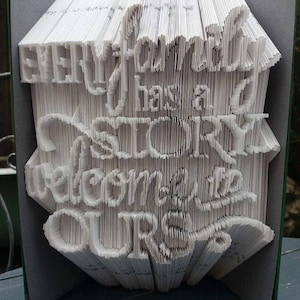 Family Story Book Art Pattern, 240f Book Folding Pattern plus tutorial