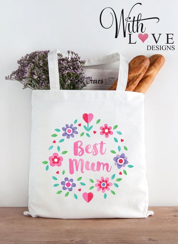 FLORAL LOVE FROM TOTE SHOPPER SHOPPING BAG MOTHERS DAY BIRTHDAY PRESENT GIFT 