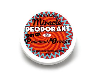 Detox Patchouli Orange Miracle Deodorant: Natural Vegan Formula