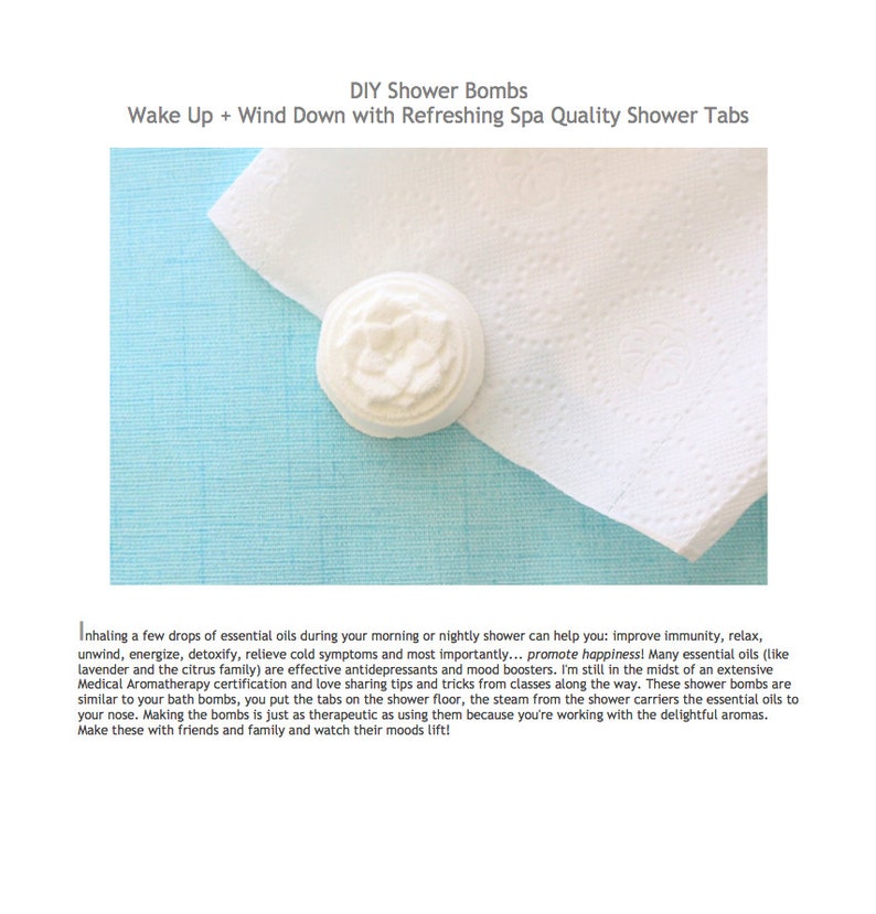 Shower Tab Recipe Make Your Own Refreshing Natural Shower Bombs or Fizzies PDF image 1
