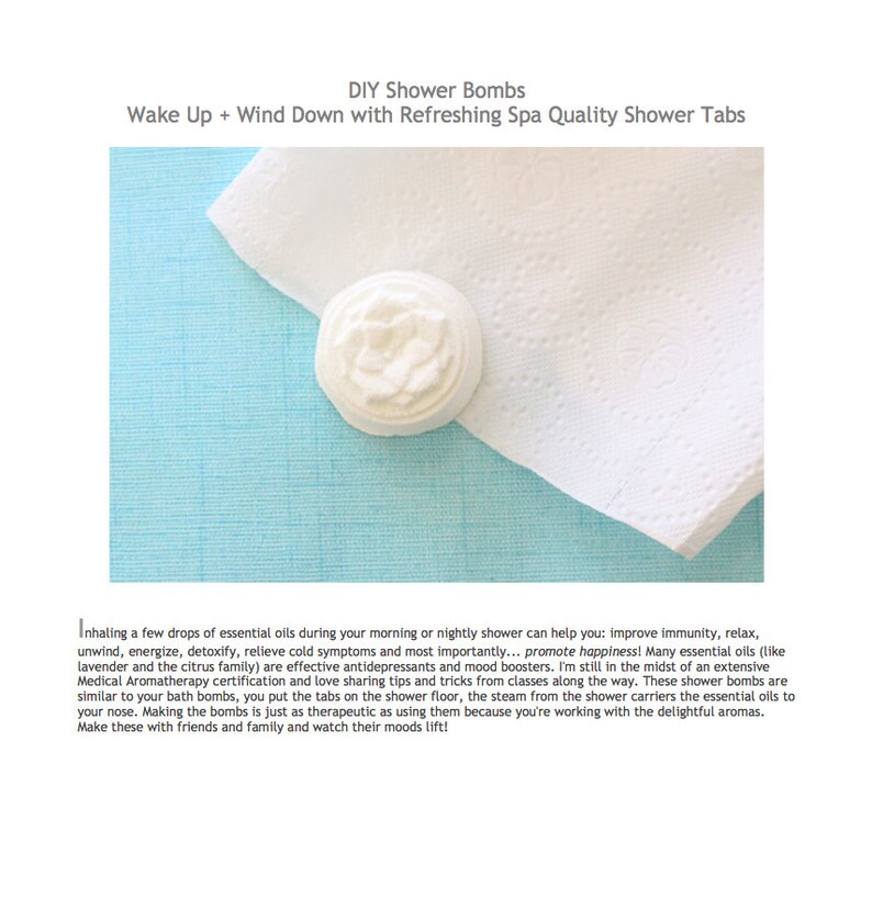 Shower Tab Recipe Make Your Own Refreshing Natural Shower Bombs or