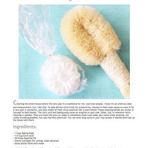 Cleaning Bomb Recipe- Make Your Own Natural Cleaning Bombs or Fizzies PDF