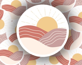 Sunset Circle Sticker