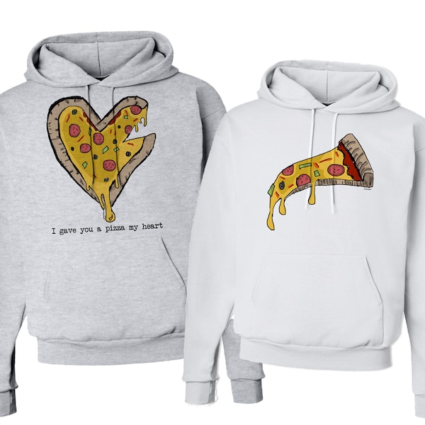 I Gave you a PIZZA my Heart Matching couple/ friend Pizza Lover Gift Pizza Slice and Heart Pizza Graphic