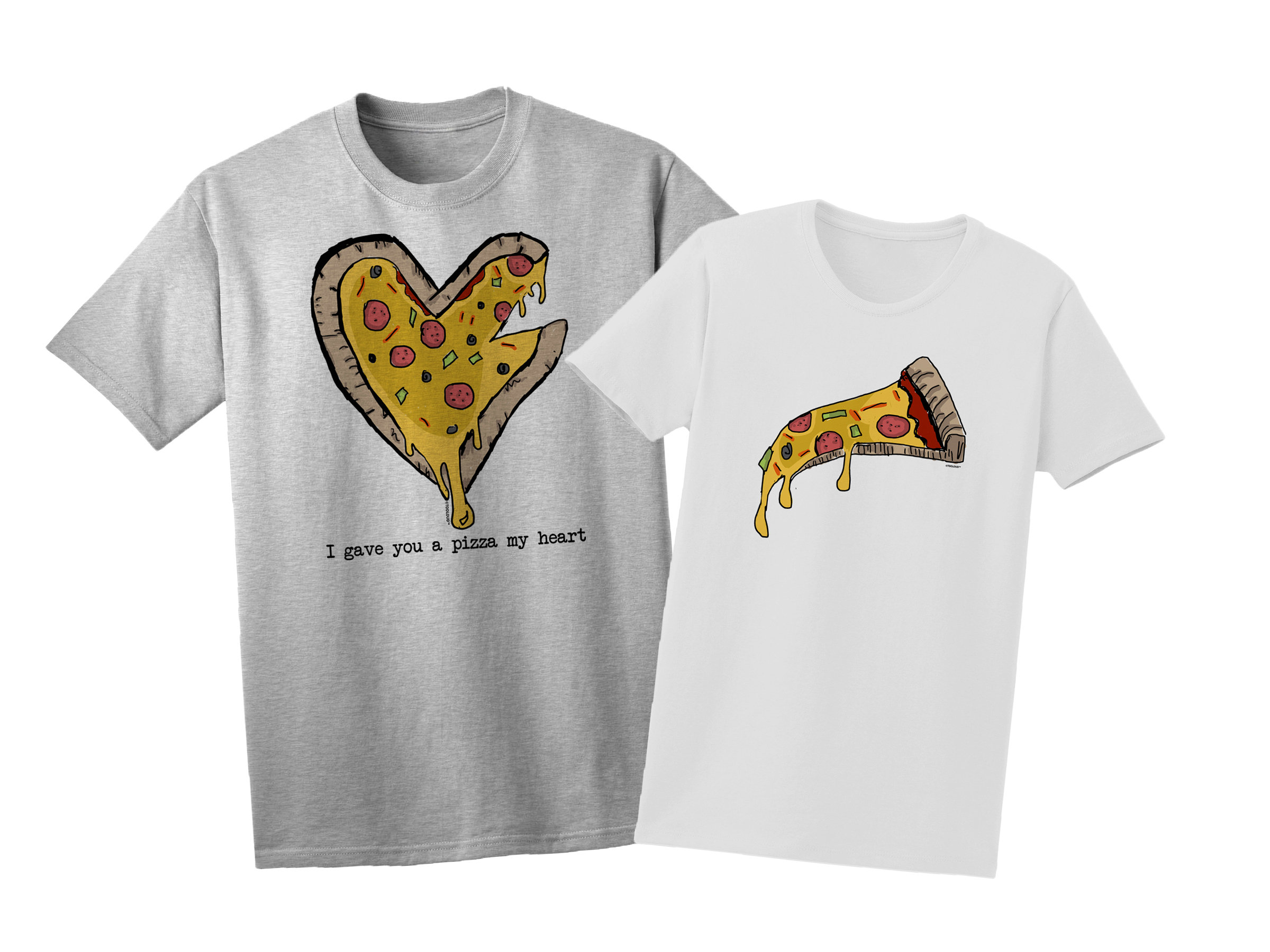I Gave you a PIZZA my Heart Matching couple friend Pizza Lover Gift Pizza Slice and Heart Pizza Graphic