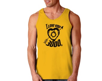 I love you 3000 Superhero Mens Tank I love you 3000 Mens Shirt Ironman Love Ironman Chest Piece Shirt I love you 3000 Cute Saying Mens Shirt