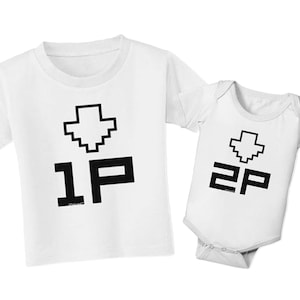 Matching Siblings Player One, Player Two Set Matching Brother Matching Sister Shirt Matching Toddler and Baby Shirt Video Game Lover Baby