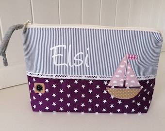 Diaper bag including name