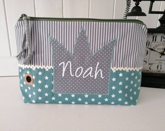 Toiletry bag/diaper bag including name