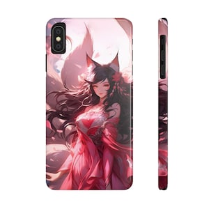 Phone Case Ahri League of Legends Anime Geek Nerd Gift UwU Cute Girl All iPhone Sizes Available Gaming Gamer eSports Accessories