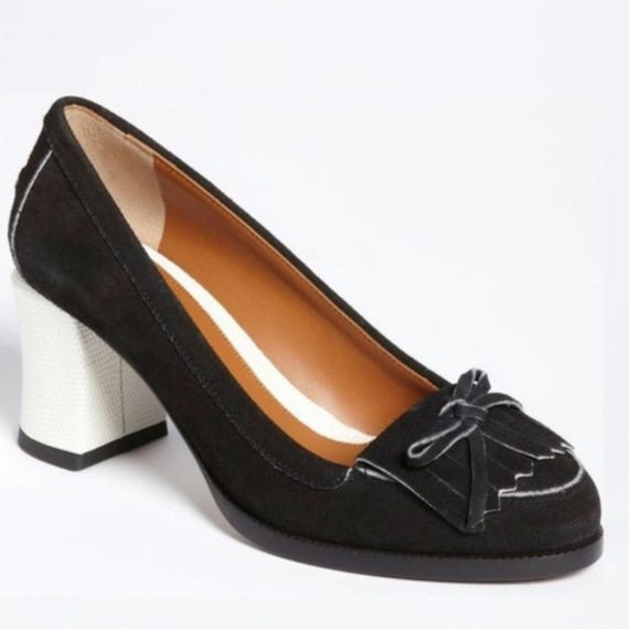 Fendi, Fendi Austen Suede Loafer Pump